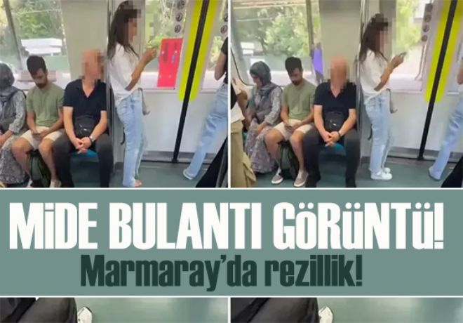 Marmaray'da mide bulandıran görüntü! 