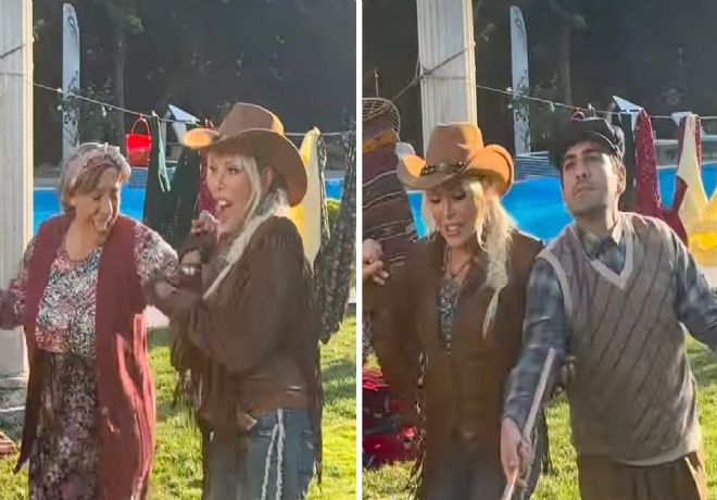 Ajda Pekkan, kovboy kıyafetiyle halay çekti